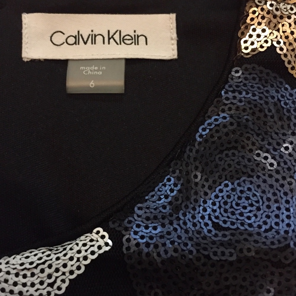 🌹HP🌹NEW Calvin Klein Floral Sequin Dress - Picture 3 of 6